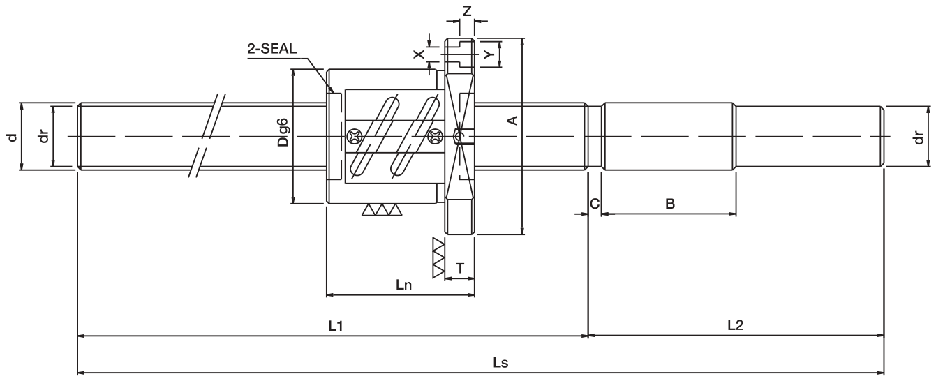 DXF 측면 치수도